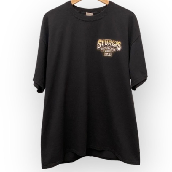 Sturgis 2021 Motorcycle Rally T Shirt Mens Size XL Skull Skeleton Cowboy 81st - Picture 2 of 9